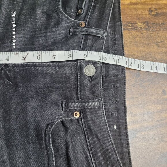 American Eagle Jeans Size 31x32 Stacked Skinny Next Level Flex Black Wash Denim - Picture 10 of 13